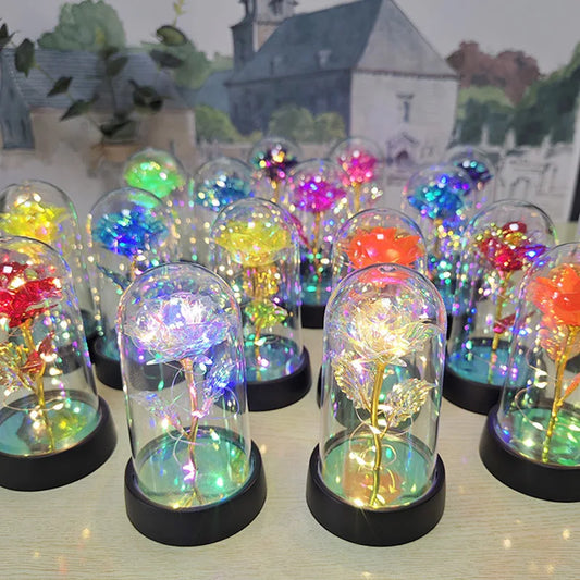 Galaxy Eternal Rose in a glass dome